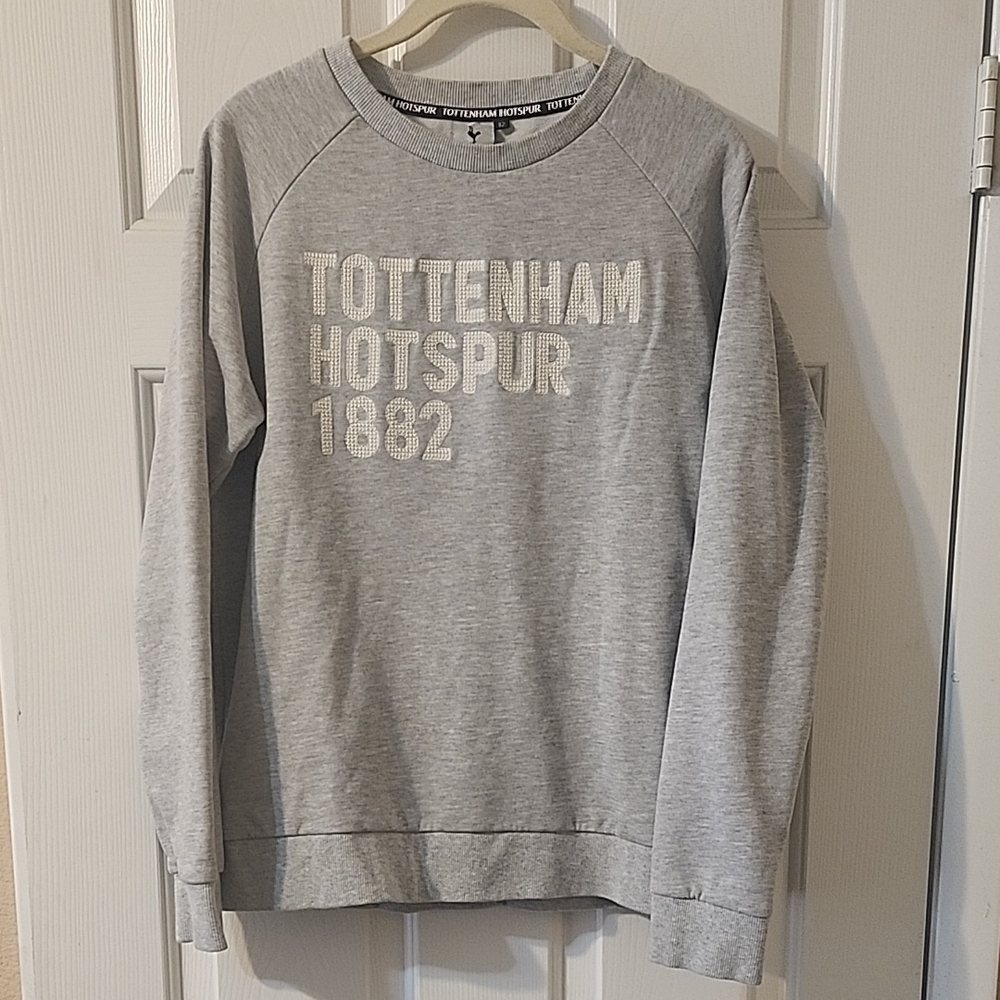 Tottenham Hotspur Embroidered Gray Women's Sweatshirt | UK 12, US 8/10